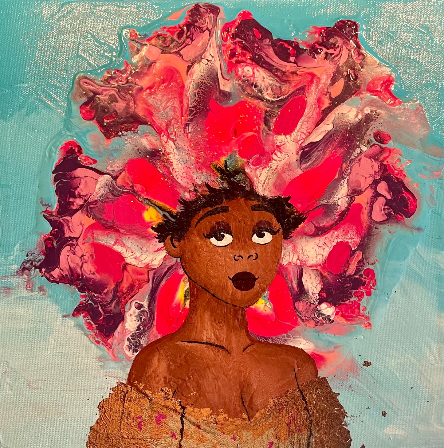 Portrait in Bloom Painting