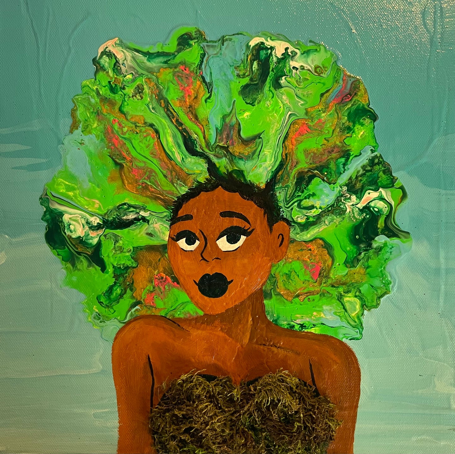 Portrait in Bloom Painting