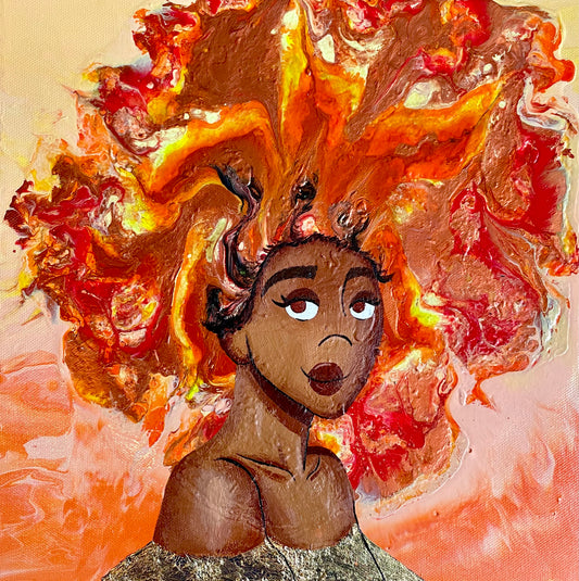 Portrait in Bloom Painting